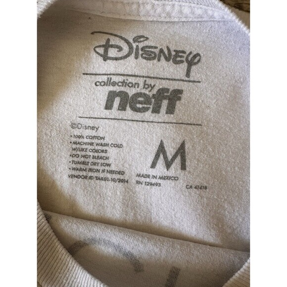 Neff M28 X Mickey Mouse Disney Colab Crew Neck T-Shirt Tee White‎ Med Mens - Picture 7 of 9